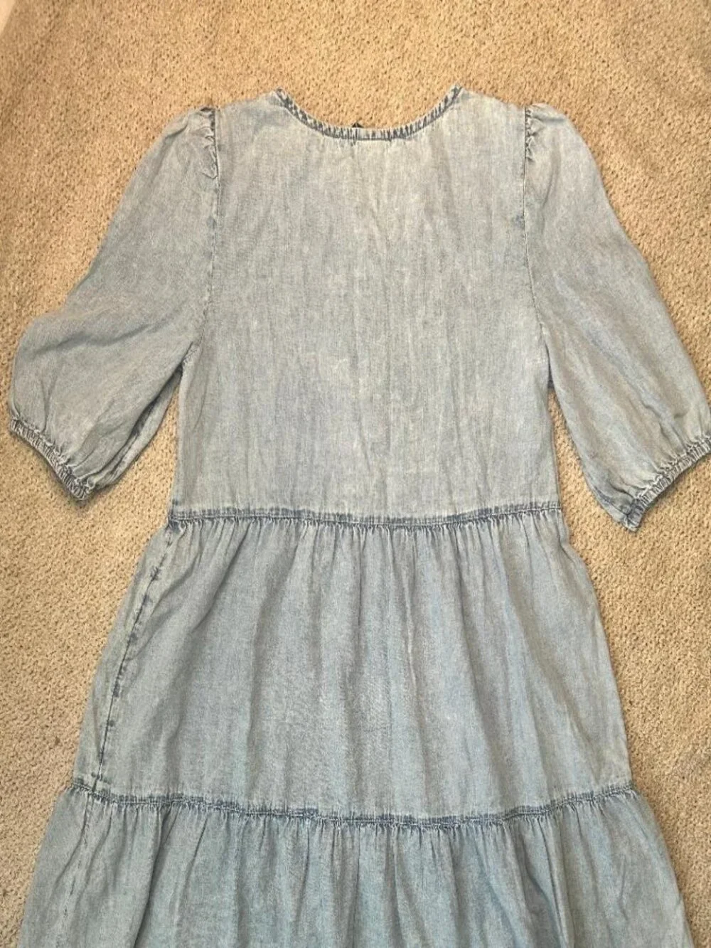 GAP Girls Tiered Denim Dress with Washwell